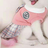 2023 Autumn Winter PuppyPet Sweater Dress Cat Dress Small Medium Dog Pet Clothes Bow Tie Dog Dresses Puppy Couple Clothes Pug