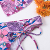 2023 New Spandex Two Piece Bikini Solid Colors Sexy Women′ S Swimwear Quick Drying Triangle Swimsuit