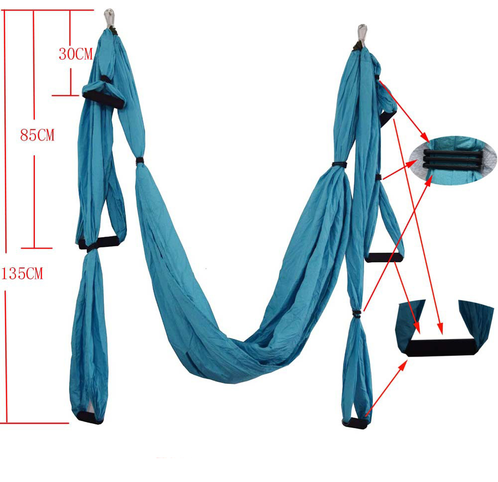 Yoga Hammock Gym Strength Inversion Anti-Gravity Aerial Traction Swing Yoga Belt Set