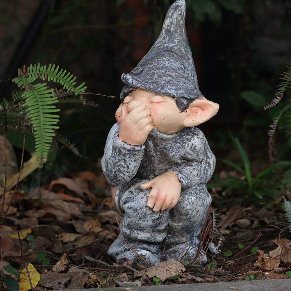  Funny Gnome Miniature Dwarf Figurine Statue Gardening Decor for Gard