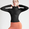 Autumn Sport Jacket Women Long Sleeve With Thumb Hole Yoga Shirt Zipper Design Fitness Sports Top Coat Workout Running Gym Wear