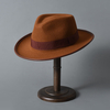Free Shipping Men Fedoras Women Fashion Jazz Hat Autumn And Winter Coffee Woolen Blend Cap Outdoor Casual Dancing Hat