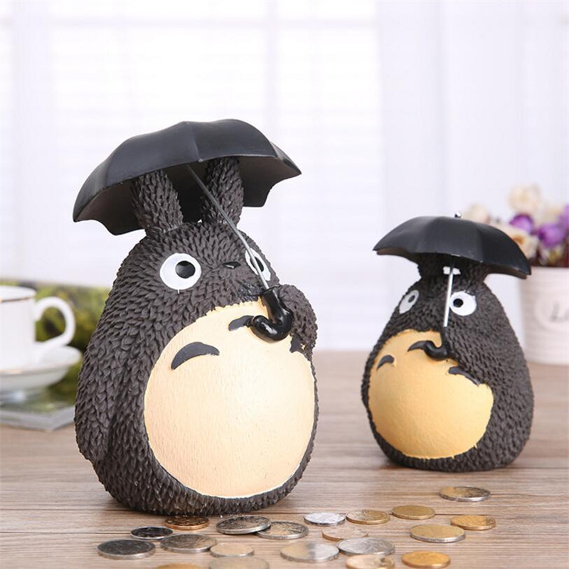 My Neighbor Totoro Piggy Bank Resin Totoro Figurines Japanese Style Coin Money Box Money Bank Money Bank for Kids