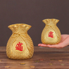 New Resin Lucky Bag Piggy Bank，Modern Art Handmade Sculpture Fortune Bag Home Decoration Piggy Bank Best Gift