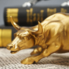 Resin Wall Street Bull Figurine Cattle OX Statue Market Miam Bull Home Feng Shui Art Official Desktop Decor Sculpture