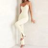 Sexy Backless Sport Suit Tight Dance Yoga Set Fitness Jumpsuit Sportswear For Women Gym Running Training Workout Athletic Suit