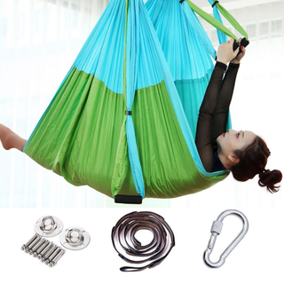 2.5*1.5m Anti-Gravity Yoga Hammock Flying Swing Aerial Traction Device Swing Trapeze Set Home Gym Hanging Belt