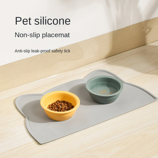 Pet Silicone Food Mat Portable Waterproof Leak-Proof Non-Slip Feeding Mats Bowl Pad Cushion For Cats Dogs Pet Items