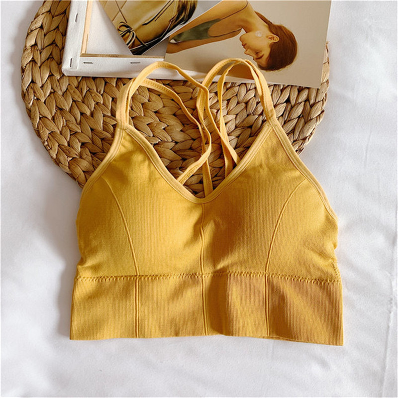 Wholesale Custom Logo Fitness Yoga Women Backless Seamless Push Up Sports Bra for Women