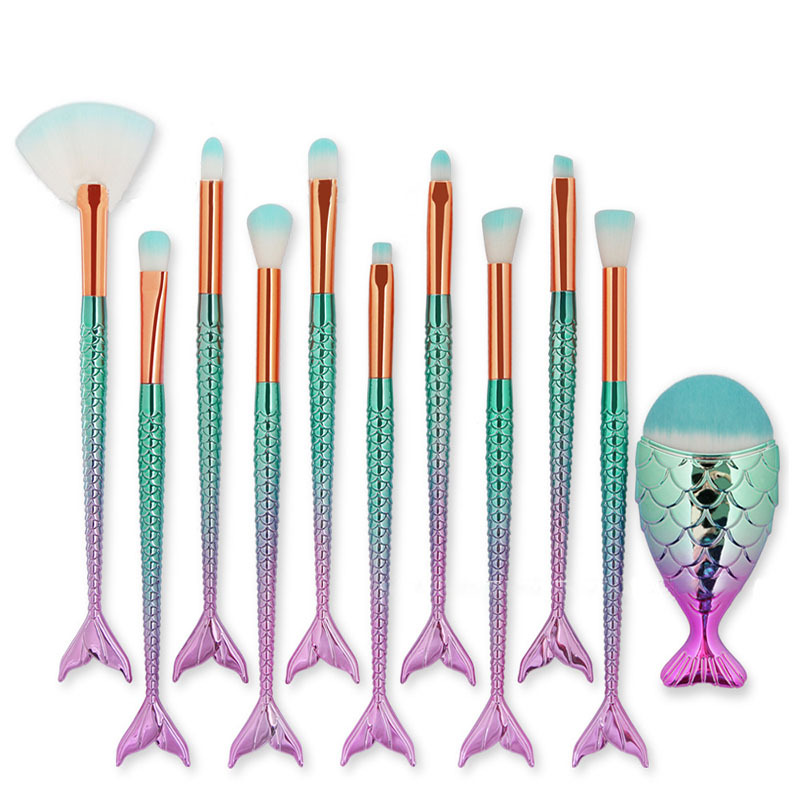 10/11 PCS Make Up Foundation Eyebrow Eyeliner Blush Cosmetic Concealer Brushes