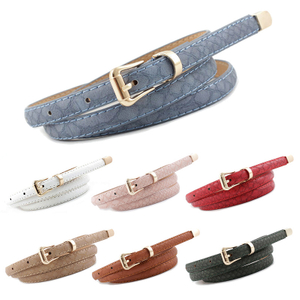 Fashion Thin Snake Belt For Women White Red Ladies Jeans Belts