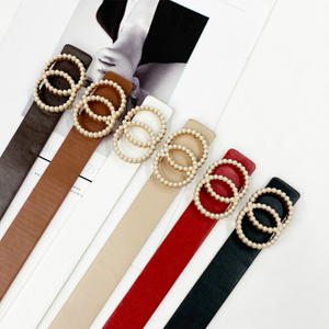 Woman Pearl Studded Buckle Girls Ladies Fashion Decorative