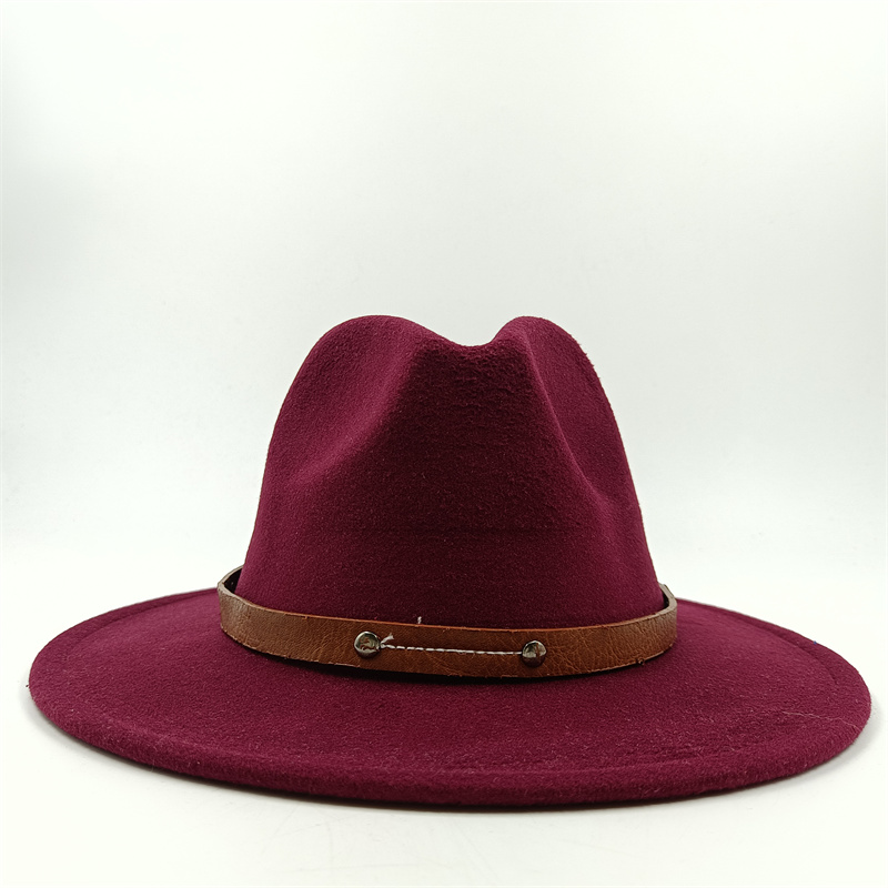 Fedora Hat Features Men&#39;s Hats Ladies Felt Jazz Ring Buckle Accessories Panama Fedora Hats