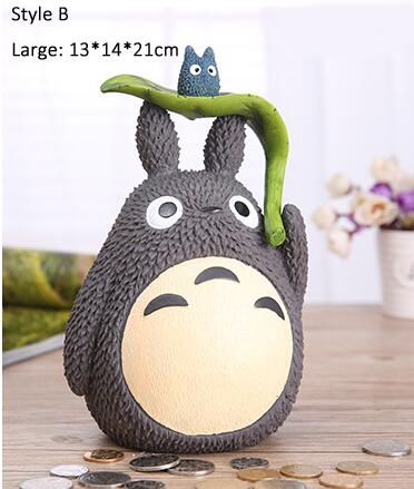 My Neighbor Totoro Piggy Bank Resin Totoro Figurines Japanese Style Coin Money Box Money Bank Money Bank for Kids
