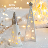 Modern Christmas House Santa Deer Elk Figurine Luminescence Ceramic Christmas Tree Light Decoration New Year Desktop Ornament