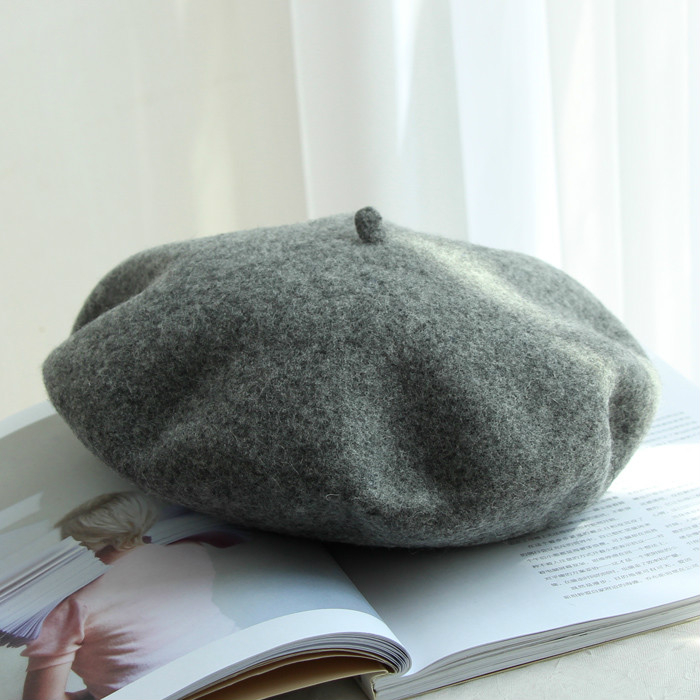 Wool Thick Berets Artist French Beret Women Painter Hat Girls Female Warm Walking Cap