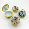 Decorative Small Natural Porcelain Jewellery Gift Box Chinese Style Round Ceramics Jewelry Makeup Packaging Cases Party Favor