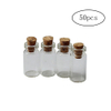 50Pcs 0.5ML Mini Glass Bottles Delicate Cork Stoppers Wish Bottles DIY Miniature Bottles Favor Cute Small Glass Jars