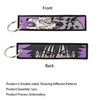 Japanese Anime Cool Embroidery Key Fobs Key Tag Motorcycles Cars Backpack Chaveiro Keychain For Friends Fashion Key Ring Gifts