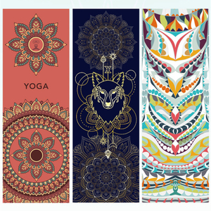Hot Yoga Mat Towel 185*63cm Printed Yoga Towel Non slip Fitness Workout Mat Cover For Gym Yoga Blankets