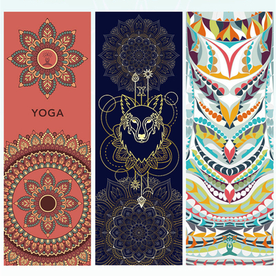 Hot Yoga Mat Towel 185*63cm Printed Yoga Towel Non slip Fitness Workout Mat Cover For Gym Yoga Blankets