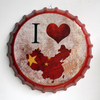 Retro Wall Decoration Logo Printing Bottle Cap Design Metal Art Tin Signs
