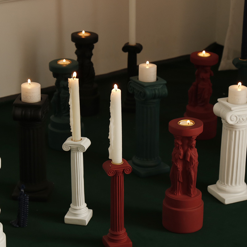 Roman Column Candle Holder Aromatherapy Candlestick 