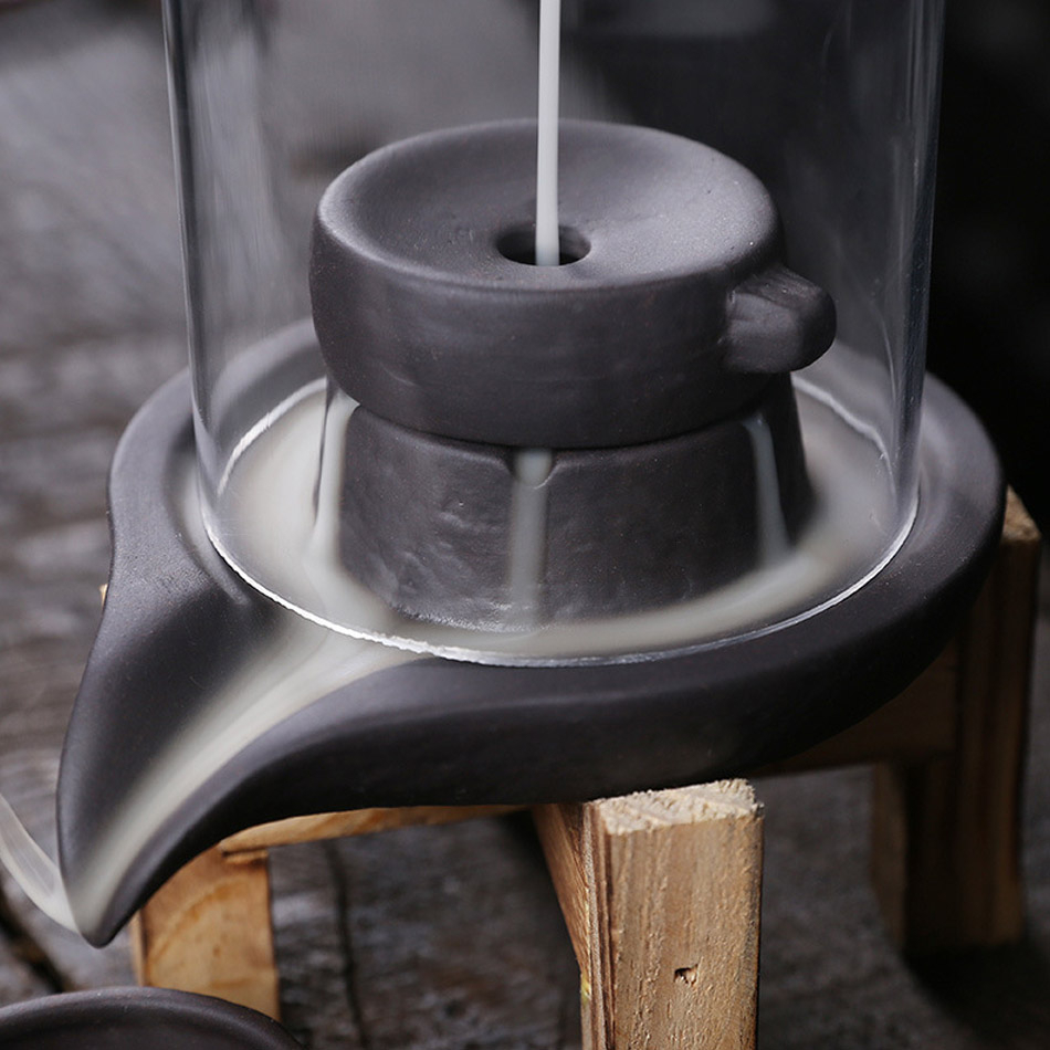 Handmade Ceramic Incense Burner Smoke Waterfall Backflow Incense Burner Living Room Decor Incense Holder Feng Shui Decoration