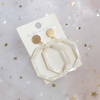 Fashion Statement Earrings Simple White Resin Metal Stud Earrings For Women Trend Gold Geometric Hanging Earrings Female Jewelry