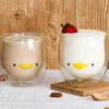 250ml Creative Double Water Glass Cup Animal Double-layer Glass Mug Kid Cute Beer Milk Coffee Juice Cup Gift Drinkware Kitchen
