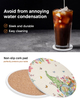 Easter Spring Tulip Flower Egg Dwarf Rabbit Round Ceramic Coaster Coffee Tea Cup Mats Non-slip Placemat Tableware Pads Decor