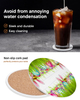 Easter Eggs Rabbit Ears Grass Round Ceramic Coaster Coffee Tea Cup Mats Non-slip Placemat Tableware Pads Decorations