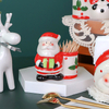 Christmas Table Decoration Santa Claus Snowman Painted Ceramic Tooth Holder Toothpick Box