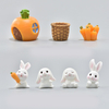 2~5pcs Easter Rabbit Miniature Bunny Figurine Easter Decoration Craft Home Decoration Desktop Garden Decoration Accessories 2023