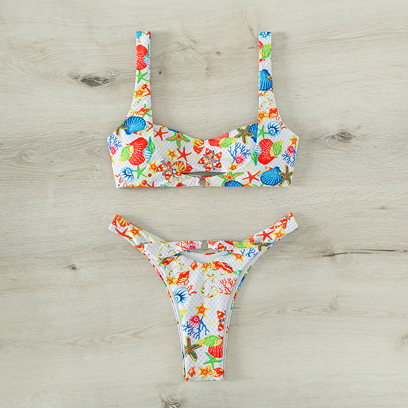 Fashion Bikini Swimsuit Women Two Piece Swimwear 2023 Bikini Set Summer Beach Bathing Suit