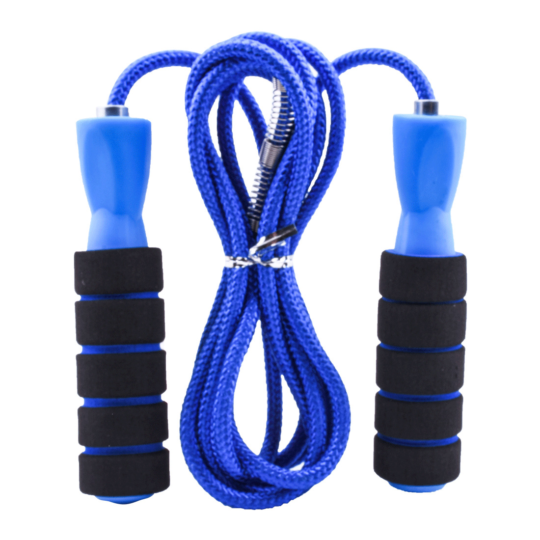 Blue jump rope fitness fat burning weight loss rope sports plastic handle skipping rope