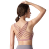 Fitness Sports Bra for Women Push Up Solid Cross Back Yoga Running Gym Training Workout Femme Padded Underwear Crop Tops Female