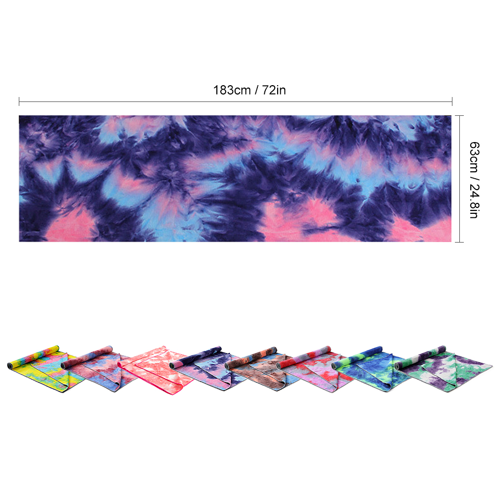 Yoga Mat Print Quick Dry Non-Slip Foldable Yoga Towel Slimming Fitness Exercise Mat Blanket with Mesh Bag Fitness Yoga Mats