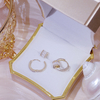 Korean Fashion 14K Real Gold Good Luck Implication Earring for Women High Quality Rotatable Bling Zirconia Clip Earring Brincos