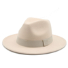 Fedora Hat Women Winter Hats for Women Ribbon Band Men&#39;s Hat Wide Brim Classic Beige Wedding Church Bowler New Cap Chapeau Femme