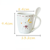 Embossed Cute Rabbit European-style Hand-painted Ceramic Tableware Set Net Red Plate Storage Tank Creative Dishes Dishes