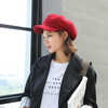 Fashion Plain Octagonal Cap Ladies Hats Autumn Winter Hats for Women Casual Wool Hat British Retro Beret Painter Caps