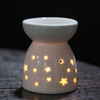 White Ceramic Oil Burner Melt Wax Warmer Diffuser Candle Holder Valentine&#39;s Day Christmas Gift Hollowed Out Aromatherapy Stove