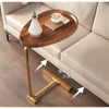 Nordic Simple Modern Side Table Sofa Corner Table Bedside Reading Oval Coffee Table Tea Solid Wood Counter Top Living Room