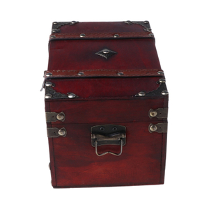  Retro Treasure Chest with Lock Vintage Wooden Storage Box Antique Style Jewelry
