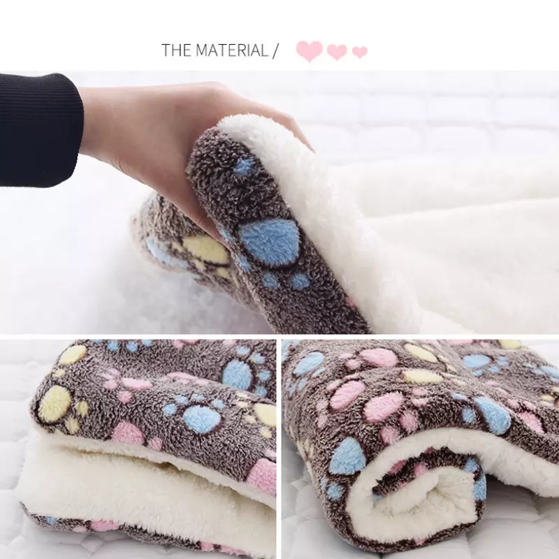 Dog Bed Thickened Dog Mat Pet Cat Soft Fleece Pad Blanket Bed Mat Cushion Home Washable Rug Keep Warm Pet Supplies Cama Perro