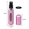 5ml Mini Portable Perfume Refill Bottle Refillable with Spray Jar Scent Pump Empty Cosmetic Containers Atomizer for Travel Tools