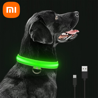 Xiaomi LED Glowing Dog Collars Rechargeable Waterproof Luminous Collar Adjustable Dog Night Light Collar Pet Dog Safety Necklace