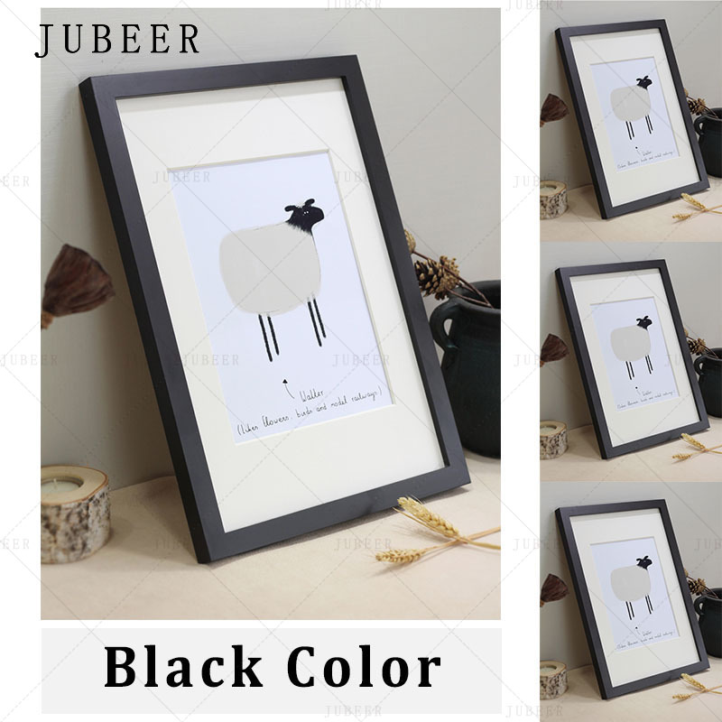 A4 A3 Photo Frame Wooden Frame Black White Color Picture Frames for Picture Poster Wall Photo Frame Art Picture Hanger Frame