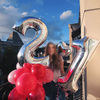 16/32inch Number Aluminum Foil Balloons Rose Gold Silver Digit Figure Balloon 